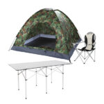 Medium Camping Chair Fishing Chair Folding Chair Black Gray - Image 18