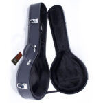 Replace 78204243 Hardshell A-Style Microgroove Pattern Leather Wood Mandolin Case Black - Image 14