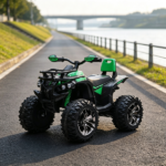 12V Green Kids Ride-On ATV, Music Headlights, for 37-60 Months Toddlers