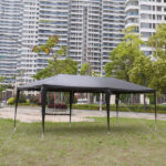 Same Code 39118565 10'x20' Outdoor Party Tent with 6 Removable Sidewalls, Waterproof Canopy Patio Wedding Gazebo, Black - Image 9