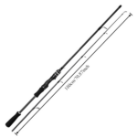 multi-purpose casting and spinning rod, carbon fiber design, with guide ring, ergonomic handle, suitable for seawater, light and sensitive, comfortable to hold - Image 2