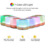 500ml Aromatherapy Essential Oil Diffuser Set with 6 Therapeutic Oils, 7 Color Changing LED Lights, Ultrasonic Cool Mist, Auto Shut-Off, Quiet Operation Perfect for Home, Bedroom, Yoga - Image 5