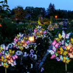 4-piece set of 160 LED 68 butterfly solar lights, used for garden and yard decoration, Christmas decorations, Mother's Day gifts for mothers - Image 8