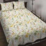Floral Quilt 3 Pieces Microfiber Quilt Sets Lightweight Bedspreads Botanical Coverlets Quilt Bedding Set All Season Quilts - Image 6