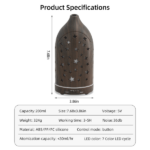 Essential Oil Diffuser for Home 7 LED Color Changing, Ultra Quiet, BPA-Free, Perfect for Office & Relaxation - Image 3