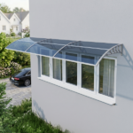Awning for Door Entrance Window, 38x120 Inch Window Canopy Exterior, UV Rain Snow Protection for House Porch Patio Deck, Gray Bracket & Gray Blue Board - Image 10