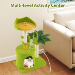 Cat Tree - 22LBS Capacity, Palm Tree Design with Self-Groomer & Scratching Posts - Image 2