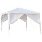3 x 3m Four Sides Portable Home Use Waterproof Tent with Spiral Tubes White - Image 15