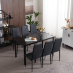4pcs Elegant Assembled Stripping Texture High Backrest Dining Chairs Black Replace encoding 13028198-18410366 - Image 68