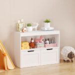 Book Organizer, toy Storage Cabinet Organizer, White - Image 19