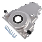 Timing Chain Cover w/ Dual-10AN Turbo Oil Drain Bungs Fits for Gen IV GM LS Series Engines 6.0L 5.3L 4.8L 6.2L V8 - Image 6