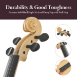 Professional 4/4 Full-Size Violin - Premium Sound, Durable & Lightweight Design with Complete Accessories, Exquisite Handcrafted Finish, Ideal Unique Gift for Musicians - Image 4