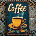 CIFbuy Vintage | Vintage Cup Metal Sign 1pc 2D Flat Tin Art Poster 8X12 Inch Retro Waterproof Rustproof Hanging Plaque Decor For Bathro TikTok, TikTok, thro Self-pickup Logiopics - Image 3