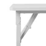 White MDF Folding Nail Desk with 2 Drawers, Cabinet Door & Storage Shelf - Image 5