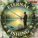CIFbuy 1pc Retro Fishing 2D Flat Round Sign 8x8in, "in, Fishing Enthusiast" Gift Decorative, Plaque for Bar Living Room Bedroom Restaurant Wal TikTok, TikTok, temu Self-pickup Logi Wics - Image 5