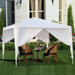 3 x 3m Four Sides Portable Home Use Waterproof Tent with Spiral Tubes White - Image 27