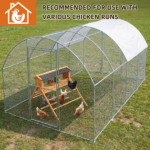 Large Chicken Coop with Upgraded Perches, Wooden Outdoor Chicken Cage with Large Nesting Box, Weatherproof Open Asphalt Roof for quick installation, Duck House, Rabbit Hutch - Image 4