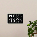 CIFbuy Vintage "Please Keep Gate Closed" Metal Sign, Rustic Iron Wall Decor For Home Farmhouse Garage, 7.8x11.8 Inch Durable Safety War TikTok, TikTok, Home Farmhouse Garage Self-pickup Logiopics - Image 2