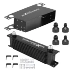 Universal Transmission Oil Cooler 10 Row 10AN Aluminum Engine Cooling Kit Black - Image 6