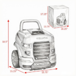 Red Mechanic Truck Engine Toy Set – Kids Car Service Play Set for Playroom Indoor Game - Image 3