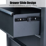 Single-bottom cabinet 4-draw, steel, black 330lb instrument cart, storage room - Image 9