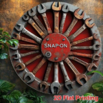 CIFbuy Vintage Round Metal Wreath Painting Kitchen Coffee Corner Decor Tool(TikTok, temu pick-up service) - Image 2