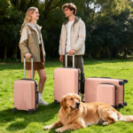 Non-TSA customs lock four-in-one PP trolley suitcase, available in 16in, 20in, 24in, and 28in sizes, in pink - Image 13