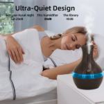 Portable USB Humidifier Diffuser for Travel & Office 300ml Compact Cool Mist for Dry Air with 2 Essential Oils, Perfect for Car, Desktop, Bedroom - Image 8
