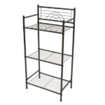 3 Shelves Tiered Iron Storage Shelf in Oil Rubbed Bronze