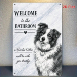 CIFbuy 2D Flat Sheepdog Welcome Sign Vintage Printed Wall Art Waterproof Rustic Hanging Plaque Decor For Restroom Home Bedroom TikTok, TikTok, Self-pickup Logiopics - Image 8
