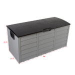 75gal 260L Outdoor Garden Plastic Storage Deck Box Chest Tools Cushions Toys Lockable Seat - Image 11