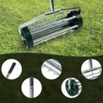 Heavy Duty Rolling Lawn Aerator,Rolling Lawn Aerator, Rotary Push Tine Spike Soil Lawn Aerator Gardening Tool with 3-Piece Long Steel Handle for Garden Yard Grass Maintenance,Garden Yard Rotary Push - Image 12