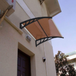 Same Code 27539880 40*38in Household Application Door & Window Rain Cover Eaves Brown Board & Black Holder - Image 15