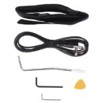 Rosewood Fingerboard Electric Guitar Black w/ White - Image 16