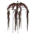 207*207*270cm Courtyard Wrought Iron Gazebo Iron Arch Black - Image 5