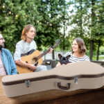 23554151 39" Classical Guitar Hard Case Microgroove Flat Beige - Image 3