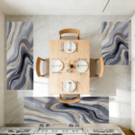 Three-piece kitchen rug set, non-slip and washable, abstract pattern kitchen hallway rug, soft and comfortable, suitable for sinks, floors, entrances, hallways and bathrooms. - Image 10