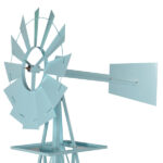 8FT Weather Resistant Yard Garden Windmill Blue - Image 10