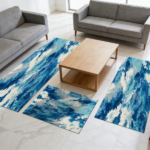 Three-piece kitchen rug set, non-slip and washable, abstract pattern kitchen hallway rug, soft and comfortable, suitable for sinks, floors, entrances, hallways and bathrooms. - Image 10