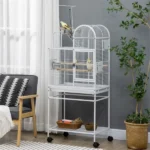 30" Bird Enclosure, Durable Metal Cage for Small Parrots, Budgies, Lovebirds, and Canaries, Includes Mobile Stand and Tray (Shipment from Walmart) - Image 10