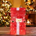 12in Motorized Pop-up Gift Box with Santa, Outdoor Christmas Decorations with Motor & 60 LED Lights, for Xmas Outdoor Holiday Indoor Decor Lighted Holiday Displays - Image 16