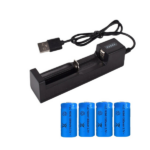 4 x 16340 Batteries 3.7V Li-ion Rechargeable Battery+1 x USB Charger (US Logistics For USPS/DHL/Fedex/UPS. No designated logistics accepted TK/TMEU only For self-pickup - Image 2