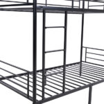 Same Code 12883671 Iron Bed Bunk Bed with Ladder for Kids Twin Size Black - Image 28