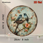 CIFbuy 1pc Vintage Bird Nesting Wall Decor 8x8in, "" Decor 8x8in, Round Sign Spring Birds Nest Plaque Frameless Hanging TikTok, TikTok, Self-pickup Logigiics - Image 7
