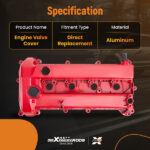 Upgrade Aluminum Valve Cover w/ Gasket & Bolts Fit for Mazda 3 2.0L 2.3L 2006-2009 - Image 2