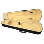 Durable Cloth Fluff Triangle Shape Case with Beige Lining for 4/4 Violin Black - Image 6