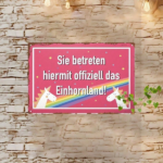 CIFbuy Unicorn Welcome 2D Flat Metal Sign, 8x12 Inch Pink Rainbow Star Wall Decor, Waterproof Rustproof Bedroom Home Decoration TikTok, TikTok, or Self-pickup Logiopics - Image 2
