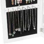 The Whole Surface PVC Film Wall Hanging Door With Lock Jewelry Cabinet Fitting Mirror Cabinet - Image 18