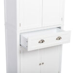 Single Drawer Double Door Storage Cabinet White - Image 14