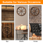 [Same Code 95885929]2pcs 24-Inch Old Western Style Garden Art Wall Decor Wooden Wagon Wheel Brown - Image 12